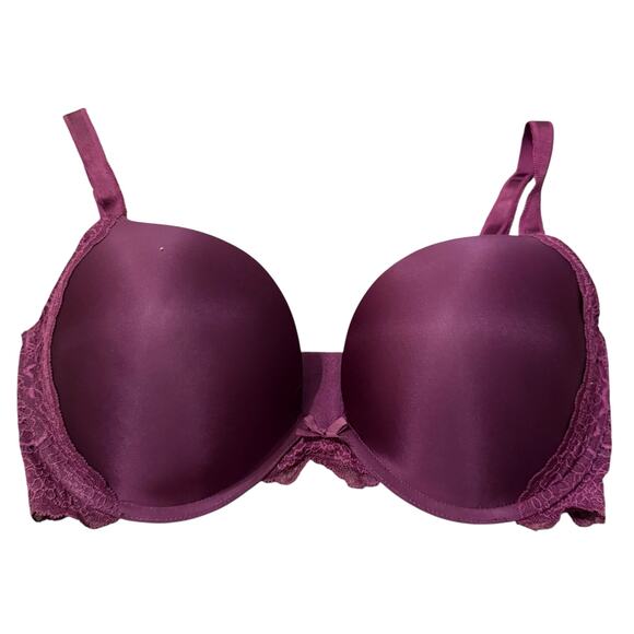 Victoria's Secret Purple Dream Angels Smooth & Lace Push Up Bra 34DDD 34 DDD - Picture 1 of 9
